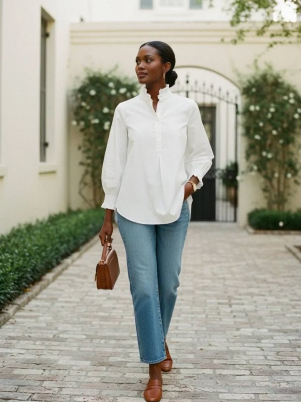 Tuckernuck | White Teagan Popover Top